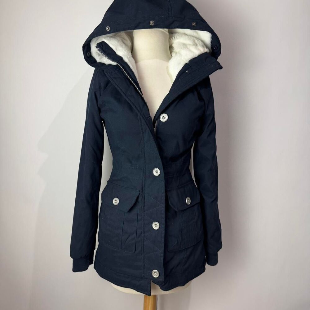 Hollister-co Women's Navy and Blue Hoodie